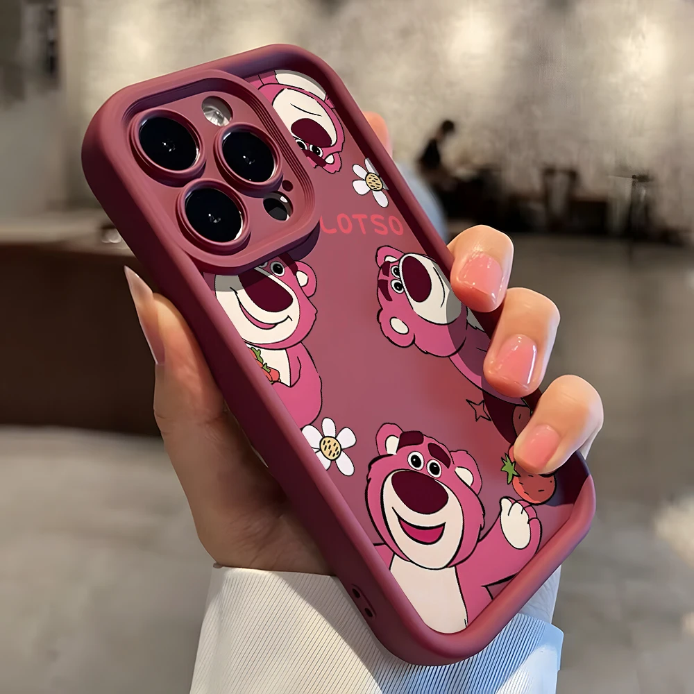 

Lotso Bear Phone Case for Oppo A98 A95 A94 A78 A76 A74 A72 A60 A58 A57 A54 A53 A38 A33 A32 A17 A16 A15 Soft Ladder Lens Cover