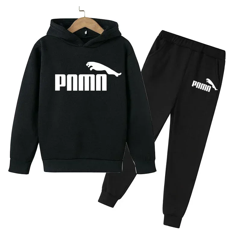 Bambini Primavera E Autunno Tendenza 2 pezzi Felpa con cappuccio + pantaloni Abiti 3-14 anni Ragazzi Ragazze Vestito del giorno Tute Set di vestiti per bambini