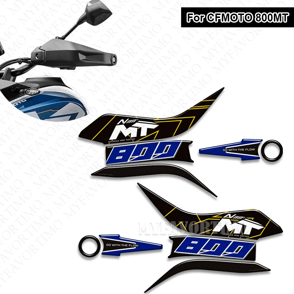 

Motorcycle Side Tank Pad Sticker Knee Protector Anti Slip Decal Accessories For CFMOTO 800MT 800 MT Explore Touring Adventure 3D