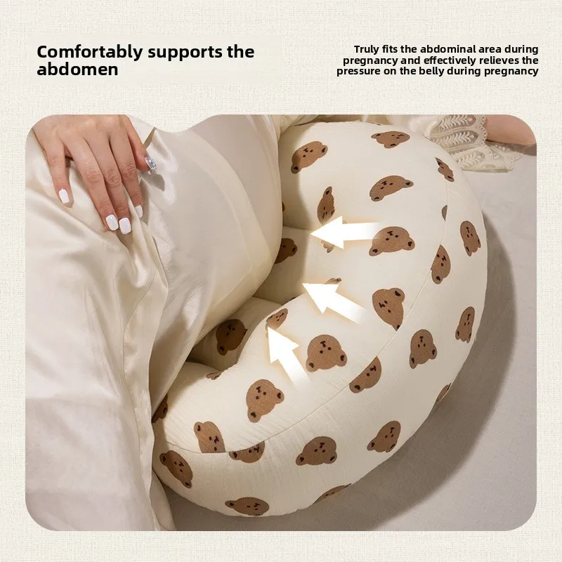 옆으로 자는 임산부 베개 - 통기성 커버와 기계 세탁 가능한 디자인의 U자형 임산부 지지 베개