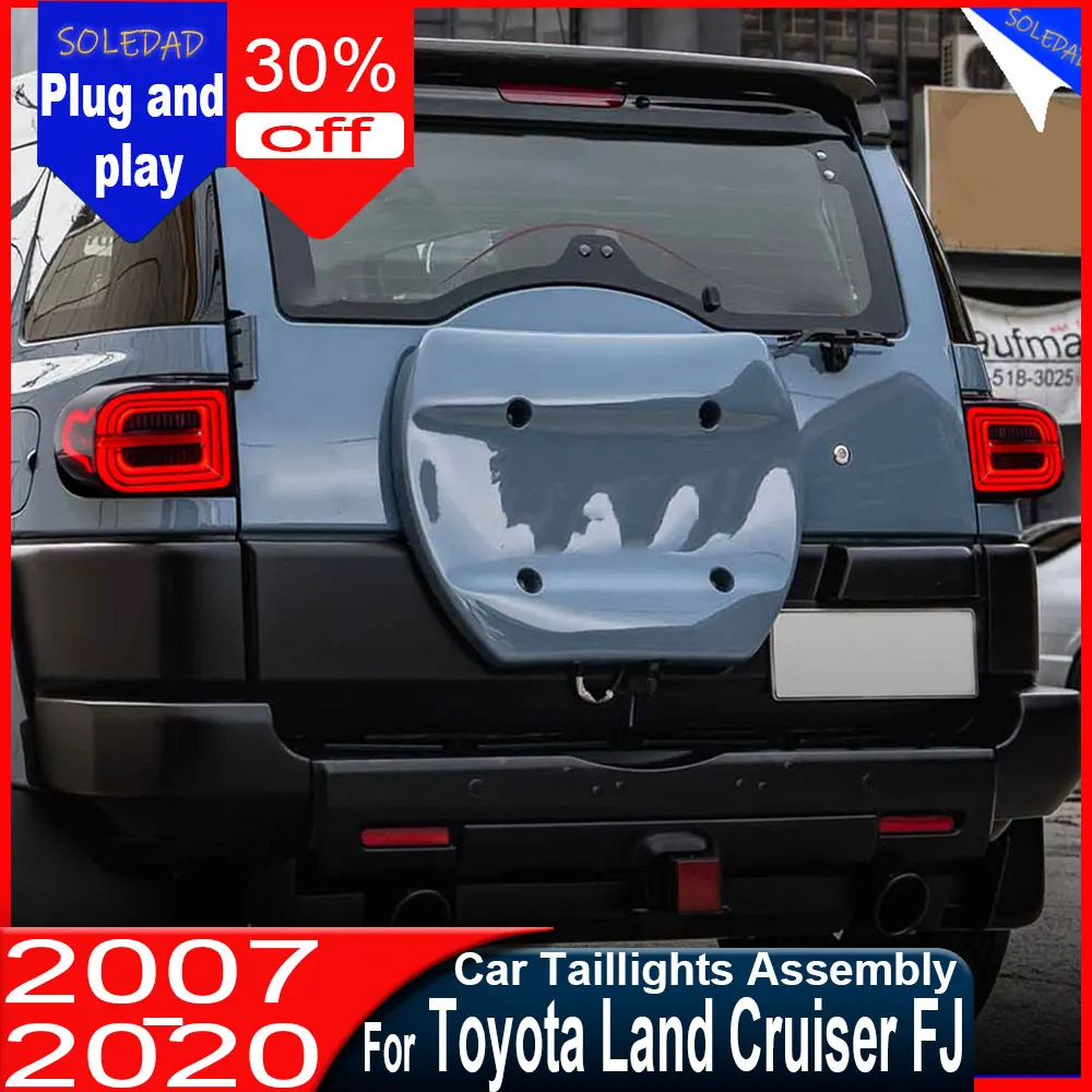 Car Tail Light Assembly For Toyota FJ Cruiser 2007-2020 LED Dynamic Turn Signal Tail Lamps Reverse Tailights Plug and Play
