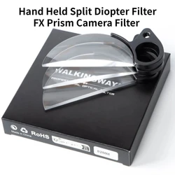 Hand Held Split Diopter Filter FX Prism Camera Filter 79mm +1 +2 +3 Special Effects Filter Camera Lens Photography Accessories