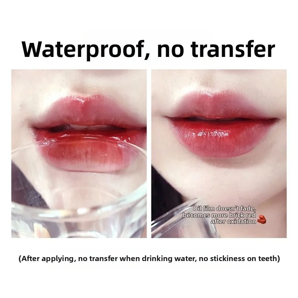 2in1 ลิปสติกแอนตี้ดรายกันน้ำลิปสติ๊กมอยซ์เจอร์ไรเซอร์ Non-Stick Cup Multifunctional Jelly Lips Gloss Gifts