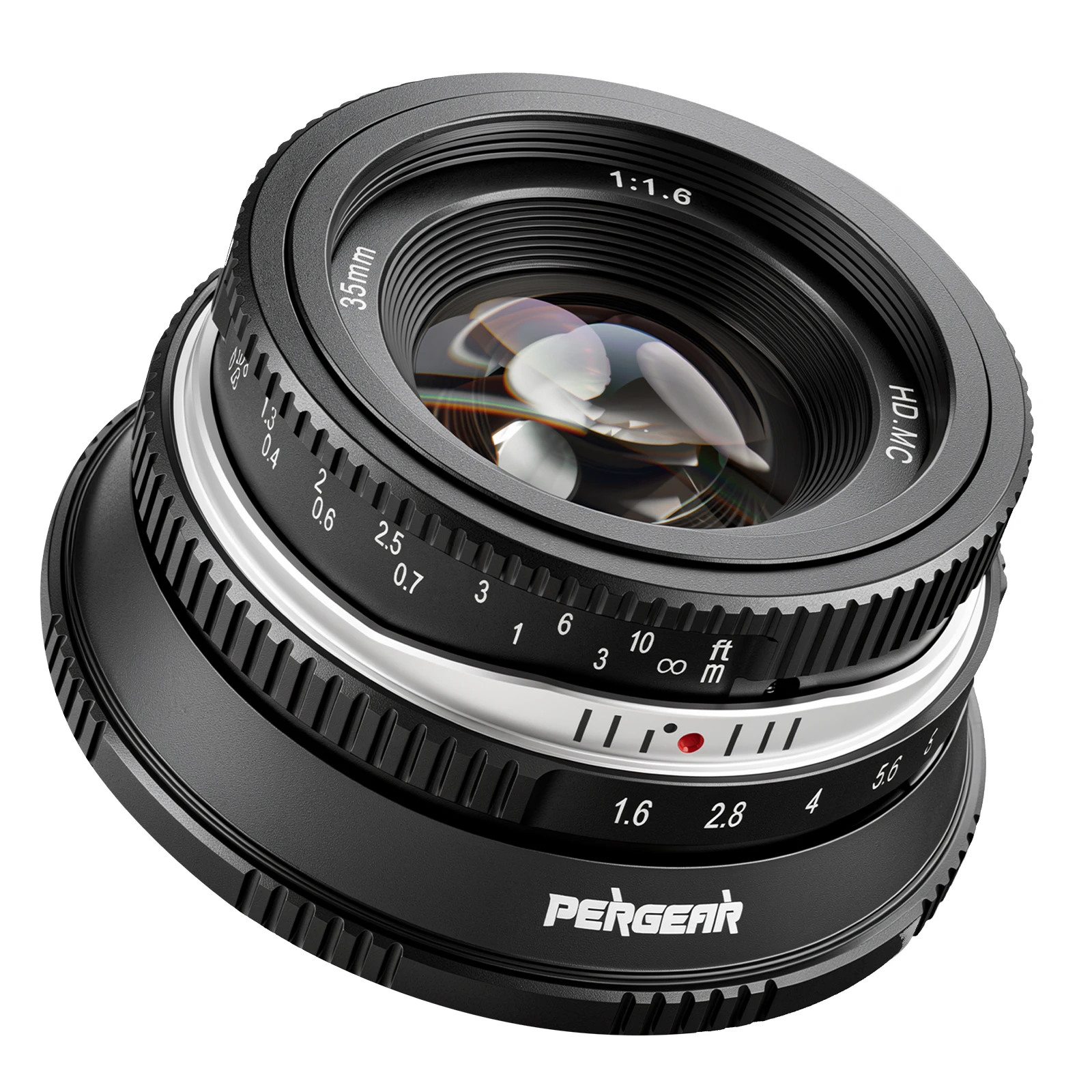PERGEAR 35mm F1.6 Camera Lens Manual Focus Fixed Lens For Fujifilm XF M4/3 Sony E Mount Camera X-A1 X-A10 GM1 GM5 GM7
