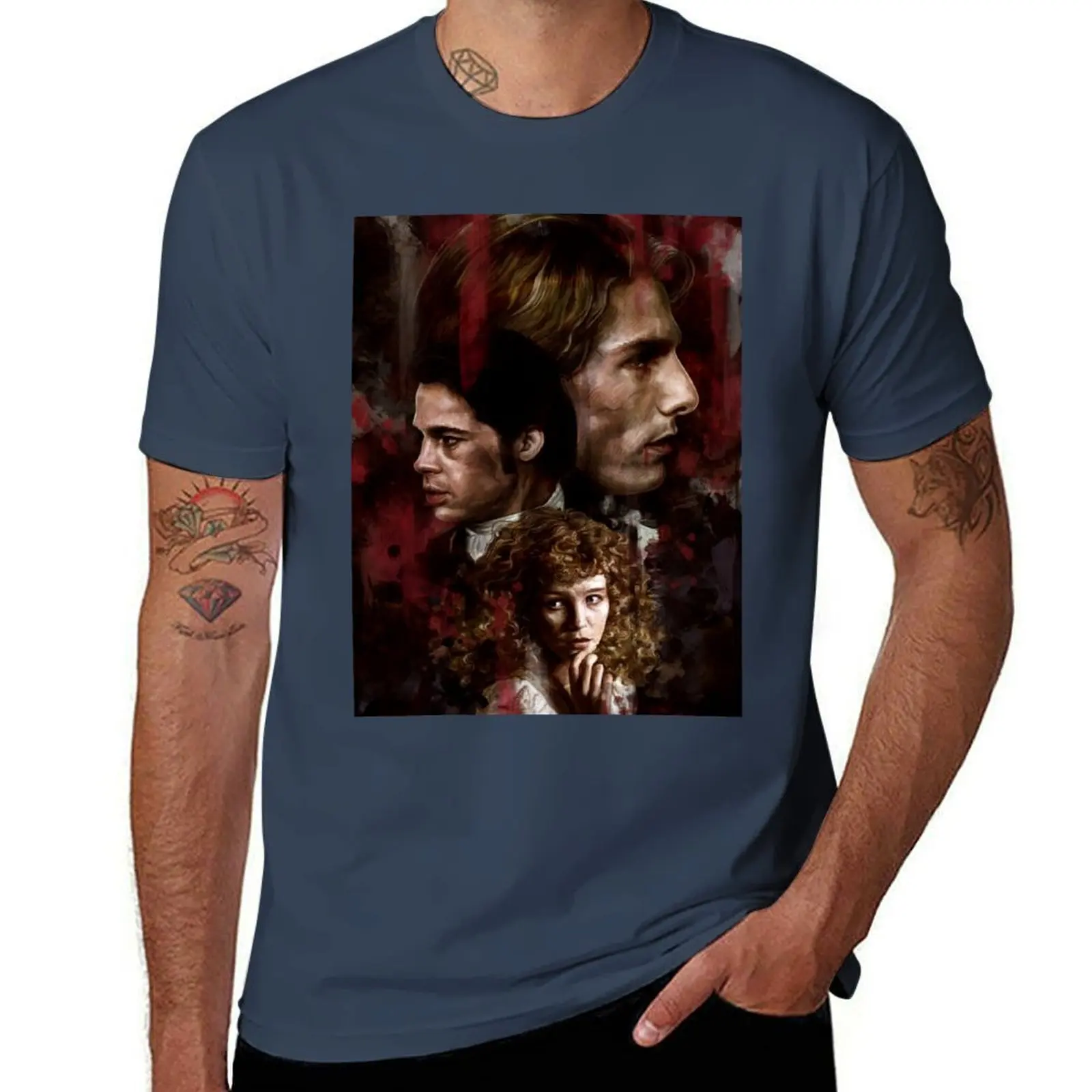 

Interview with the Vampire T-Shirt t shirts for man graphic vintage cotton tshirt 100% T-Shirt