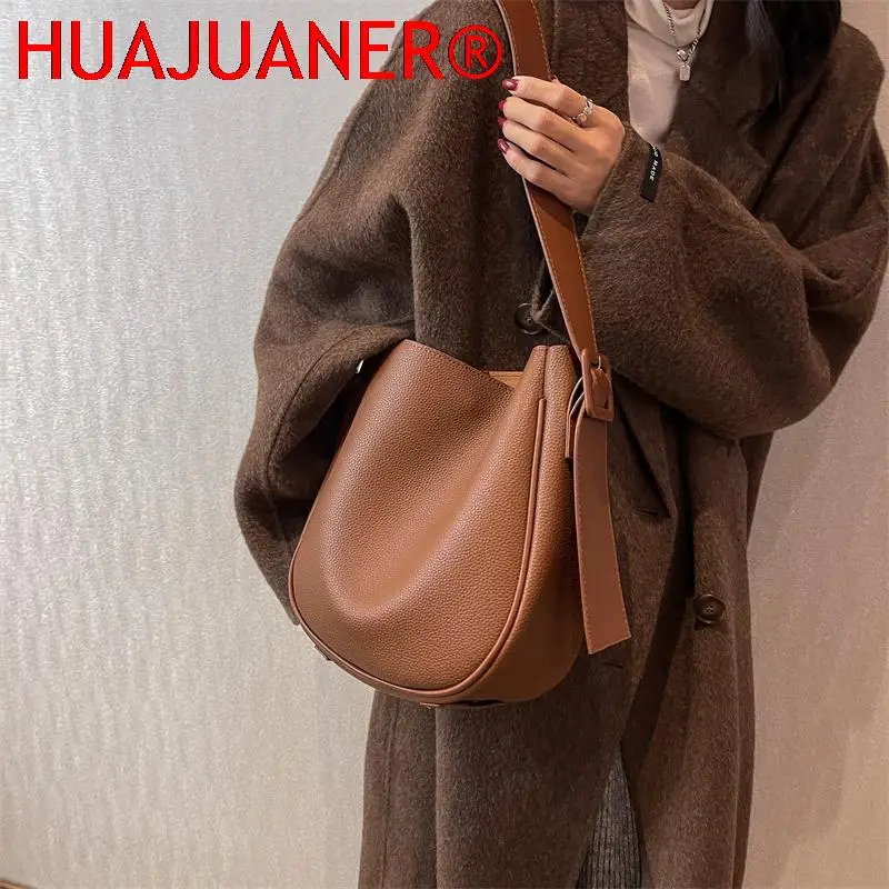 

2023 Bucket Bags for Women Trend Vintage Women Small Leather Designer Simple Handbags and Purses Crossbody Bags