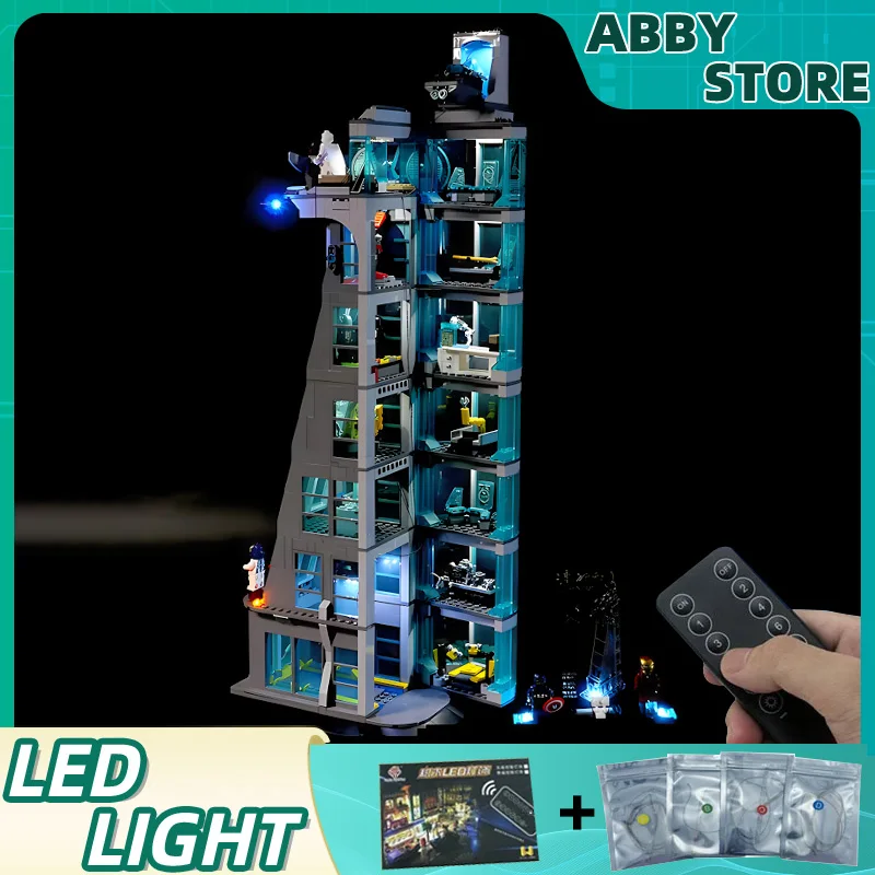 

Комплект радиоуправляемых светодиодных фонарей своими руками для LEGO 76166 Avengers Tower Battle (только светодиодный светильник, без модели блоков)