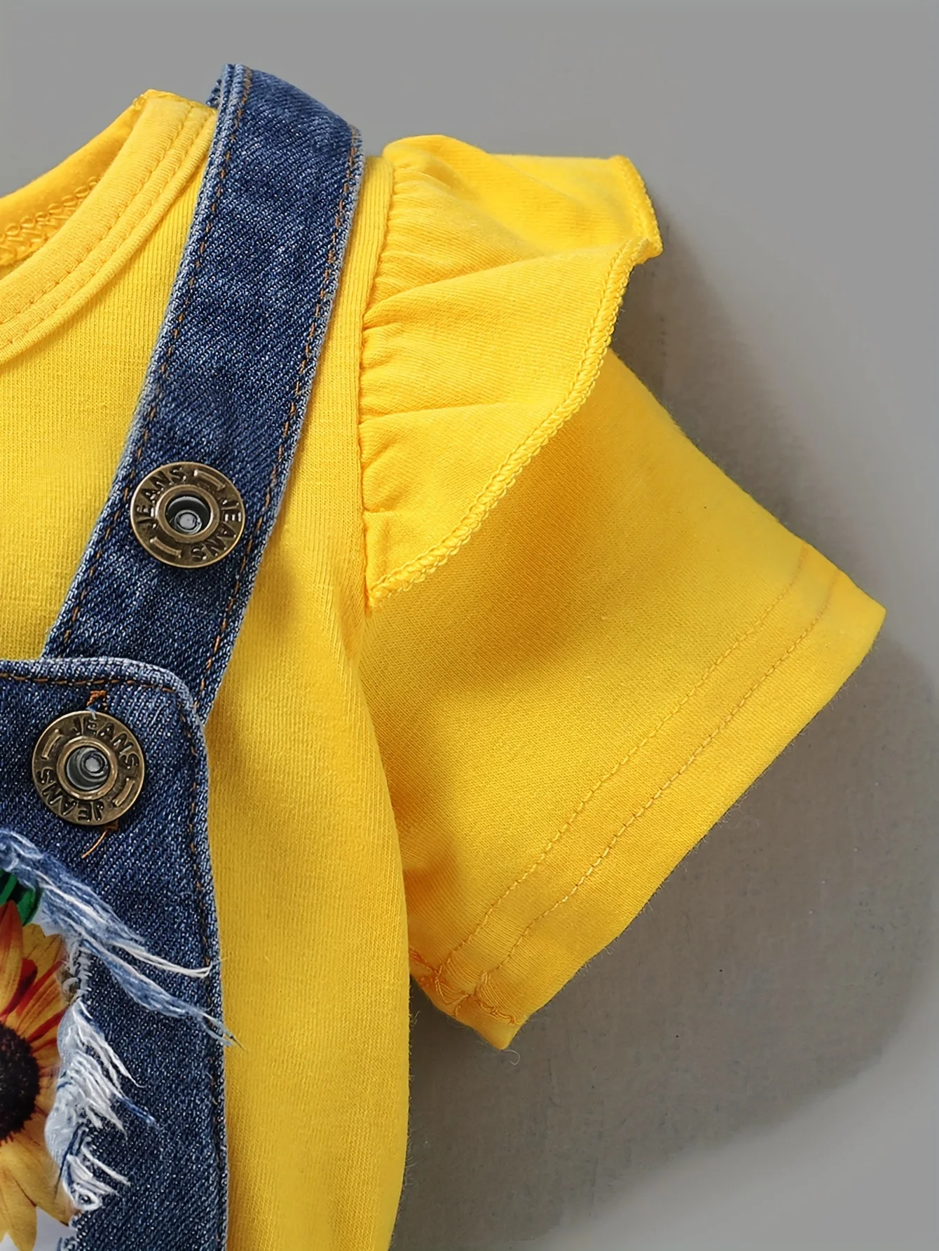 Summer Newborn Infant Baby Girls Clothes Headband Short Sleeve Shirt Jeans Overalls Fashion Baby Clothing