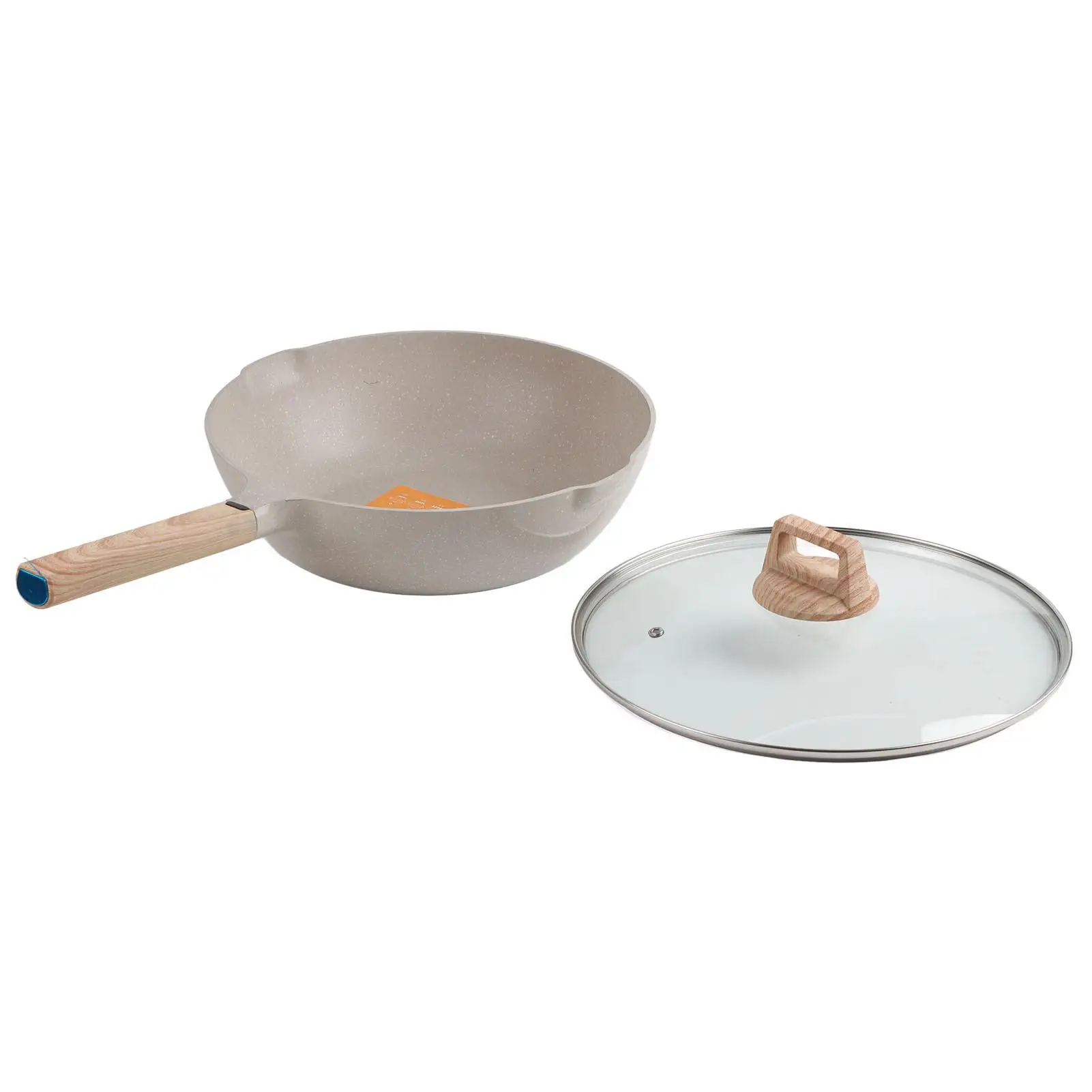 

Non-Stick Aluminum Alloy Stone Frying Wok - Ideal for restaurant & Home Cooking