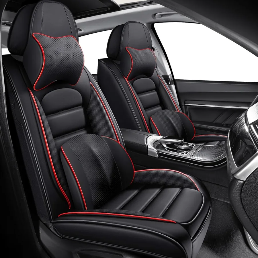 

Передний комплект чехлов на автомобильные сиденья для Pontiac GTO 200466, водонепроницаемый, устойчивый к пятнам чехол на сиденье премиум-класса, кожаные защитные чехлы на сиденья из наппа w