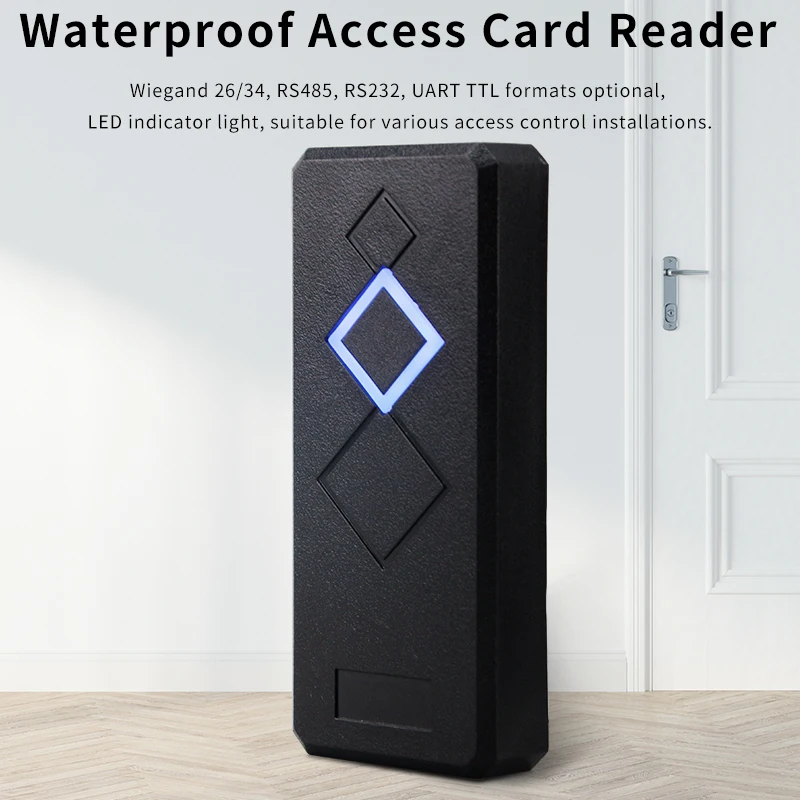 NFC Access Card Reader, 13.56Mhz Mifare RFID Card Reader,Wiegand26/34, RS232, RS485 Formats, Suitable For Door Access Control