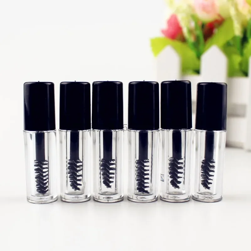 2/5/8/10Pcs Empty Mascara Tubes Makeup Packaging Cosmetic Sample Container Refillable Plastic Bottle with Eyelash Brushes Stick