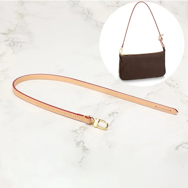 Bag Strap Vachetta Leather Short Bag Purse Handle Cowhide Shoulder Strap Replacement for Women Handbag Accessories