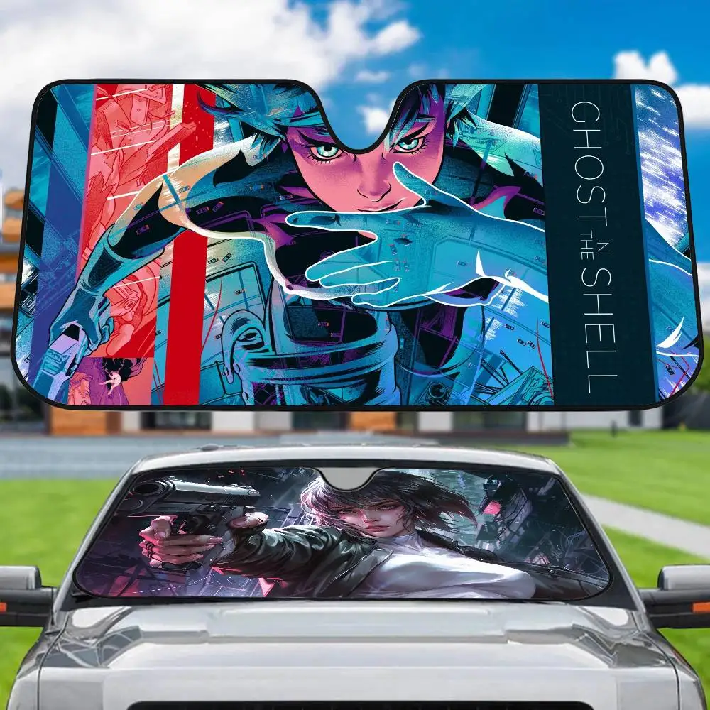 

Японское аниме G-Ghost In The S-Shell, индивидуальный мультяшный аниме, солнцезащитный козырек на лобовое стекло автомобиля, складной солнцезащитный козырек, козырьки на окна автомобиля