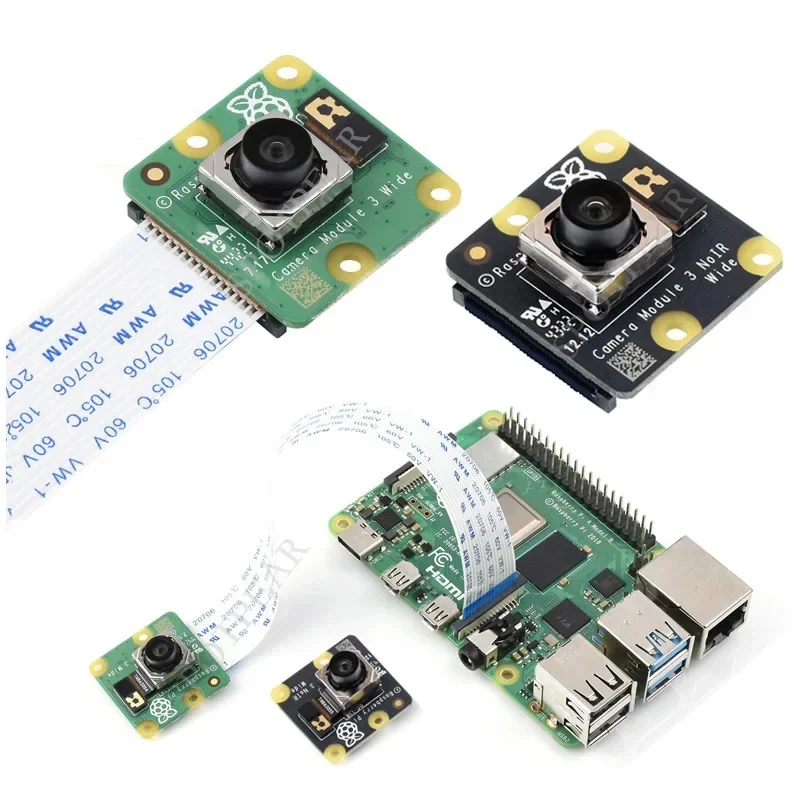 

Raspberry Pi Camera Module 3 official Auto-Focus Camera Module 12MP high resolution IMX708 75°/120° FOV IR/NoIR