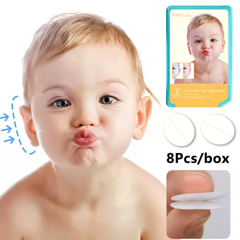 

8Pcs Ear Corrector Tape Ear Corrector Fixer Cosmetic Ear Stickers Like Elf Ears Stretched Ears Ear Corrector Tool