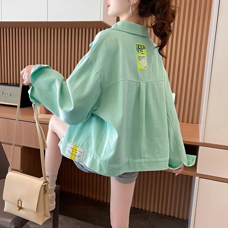 

Cowboy Coat Short Female New Spring Korea Westernization Age Reduction Versatile Loose Fitting Tops