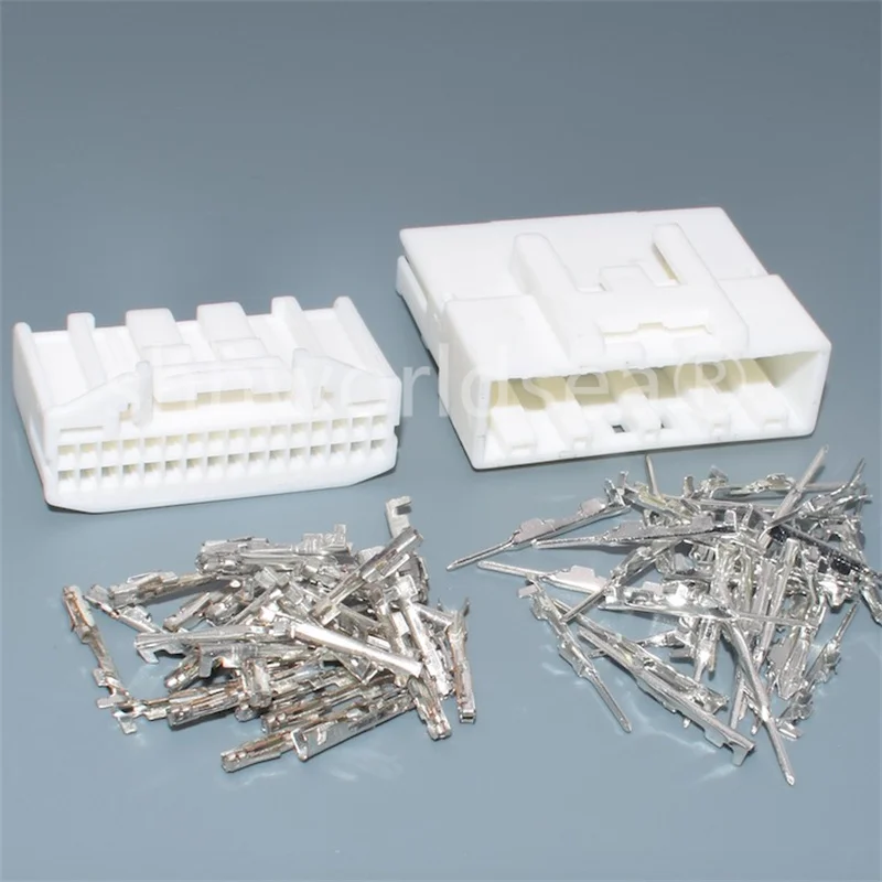 Shhworldsea 32 دبوس 0.7 مللي متر سيارة أنثى ذكر موصل التوصيل الإسكان المقبس دون محطة 1318747-1 لنيسان #2