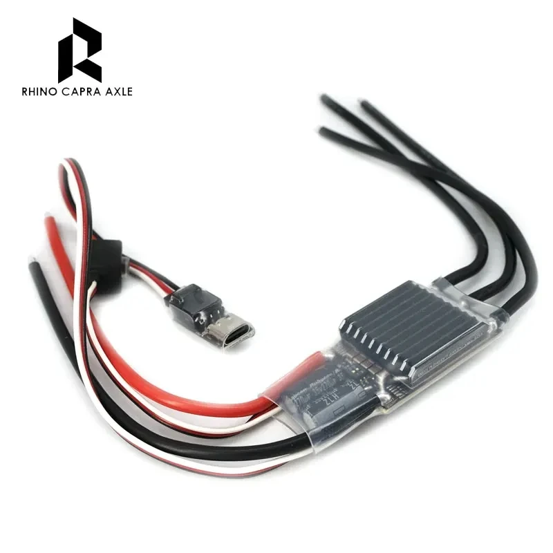 Rhino ESC Crawler AM32 80A ESC 2-8S BEC 10A 5.2/6.0/7.4/8.2V Adjustable For 1/8 1/10 Scale Or Smaller RC Cars Toy Accessories