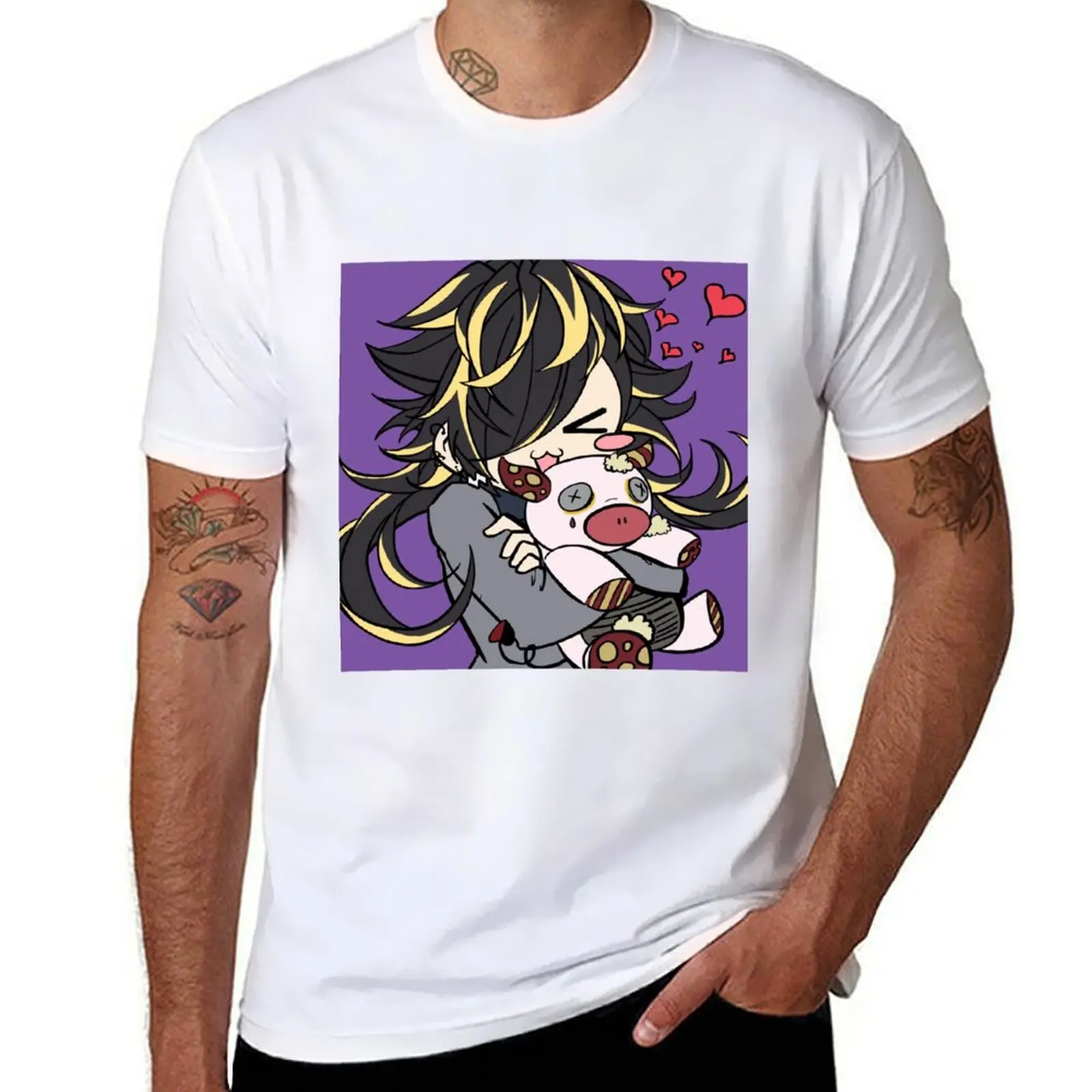 

Microphone) (Hypnosis Amanda & Jyushi T-Shirt Casual Daily Wear Short Sleeve Top