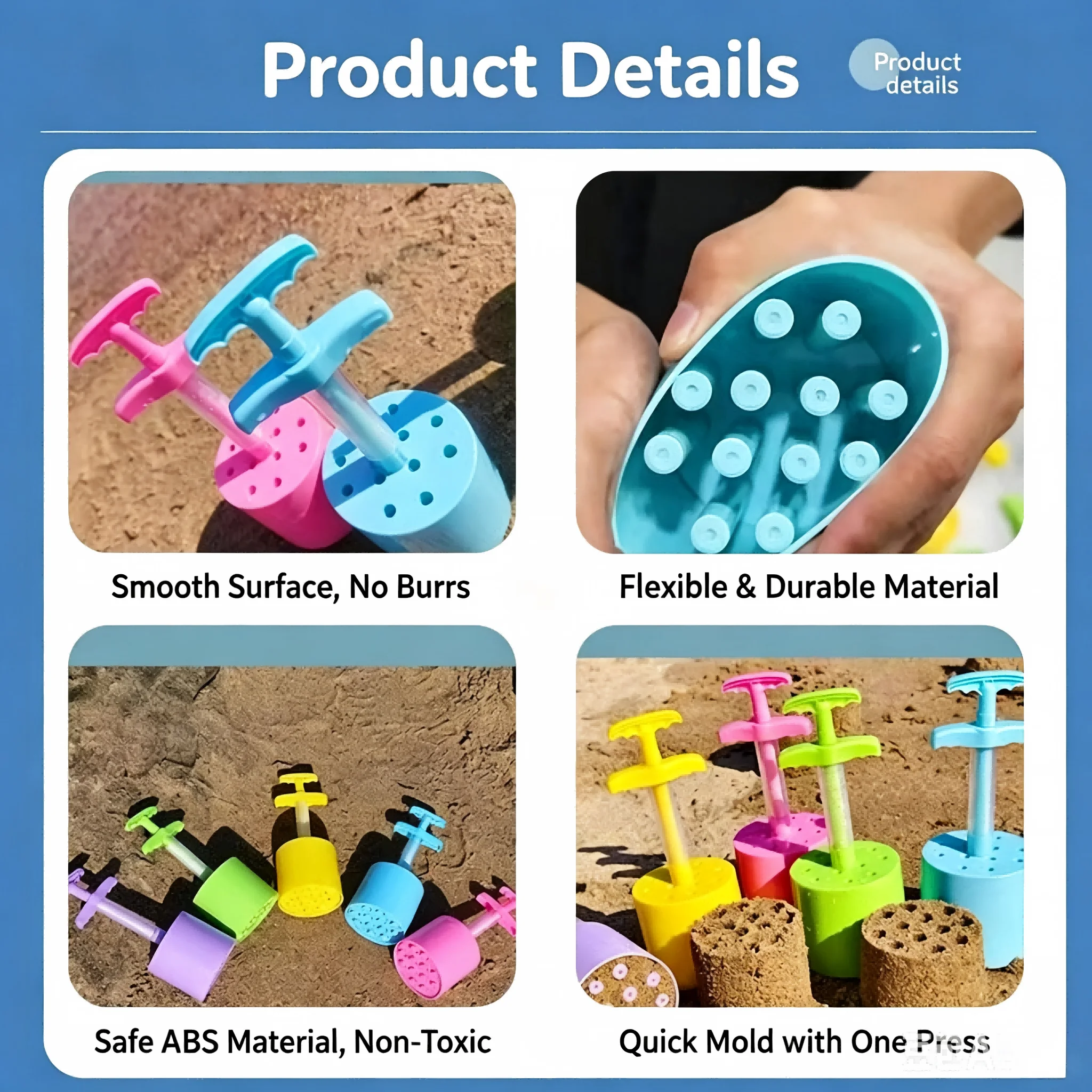 Coal Briquette Shaped Sand Play Tools Set, Sand Shovel & Bucket, Snow Clip Molds, Outdoor Beach Sandpit Toys for All Seasons
