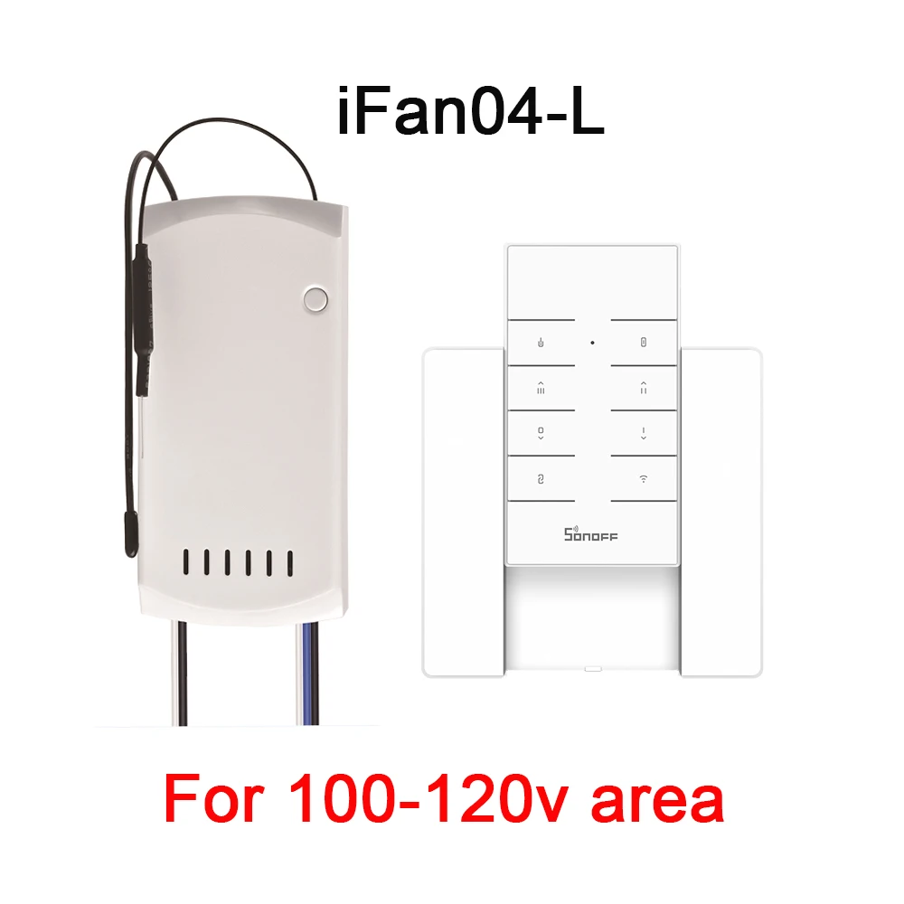 Sonoff Ifan04 L/H Wifi Plafondventilator En Lichtschakelaar Controller Ondersteuning 433Mhz Rf Afstandsbediening Smart Home Via Alexa Google Home