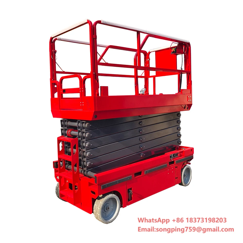 

12m Self-Propelled Elevated Work Platform Battery Drive Hydraulic Lifting Scaffold Platform
