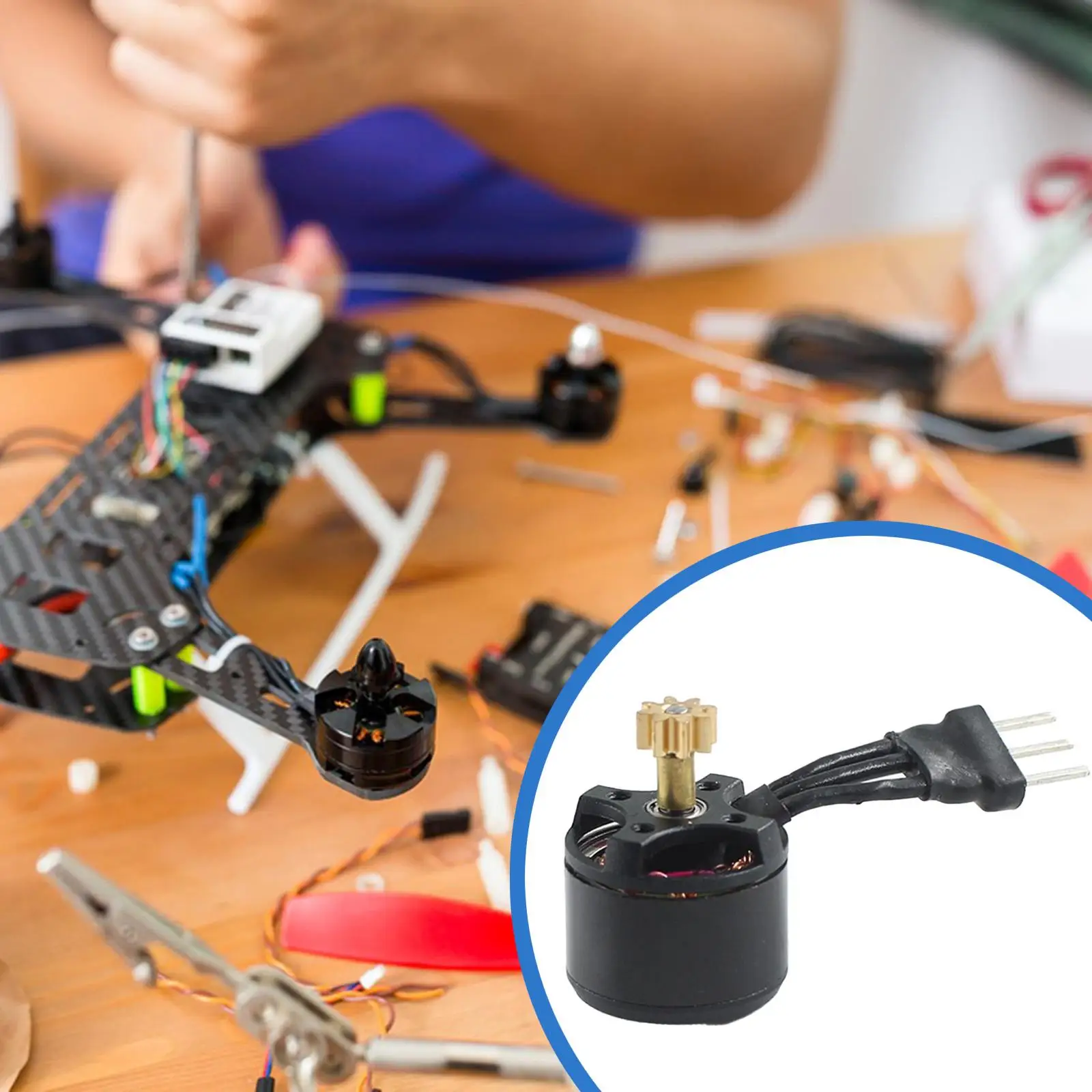 

RC Helicopter Motor Lightweight Easy to Install Sturdy Engine Spare Parts DIY Accessory for K160 Hobby Model, RC Aircraft Toy