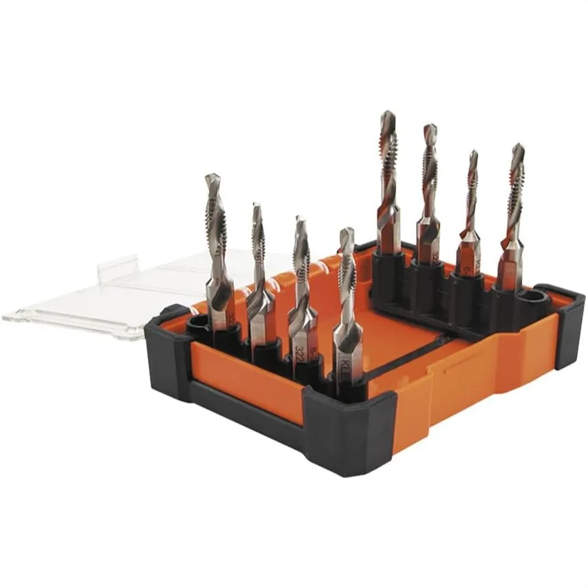 

Drill Tap Tool Kit, 8-Piece, for Aluminum Brass Copper Plastic Mild Steel, Quick Connect