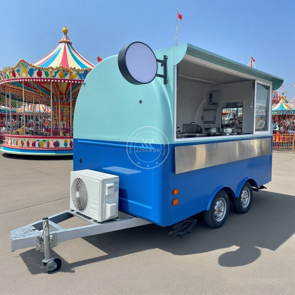 

Customizable Fully Equipped Food Truck for Sale Custom Concession Trailer Bubble Tea Coffee Vending Cart Food Trailer