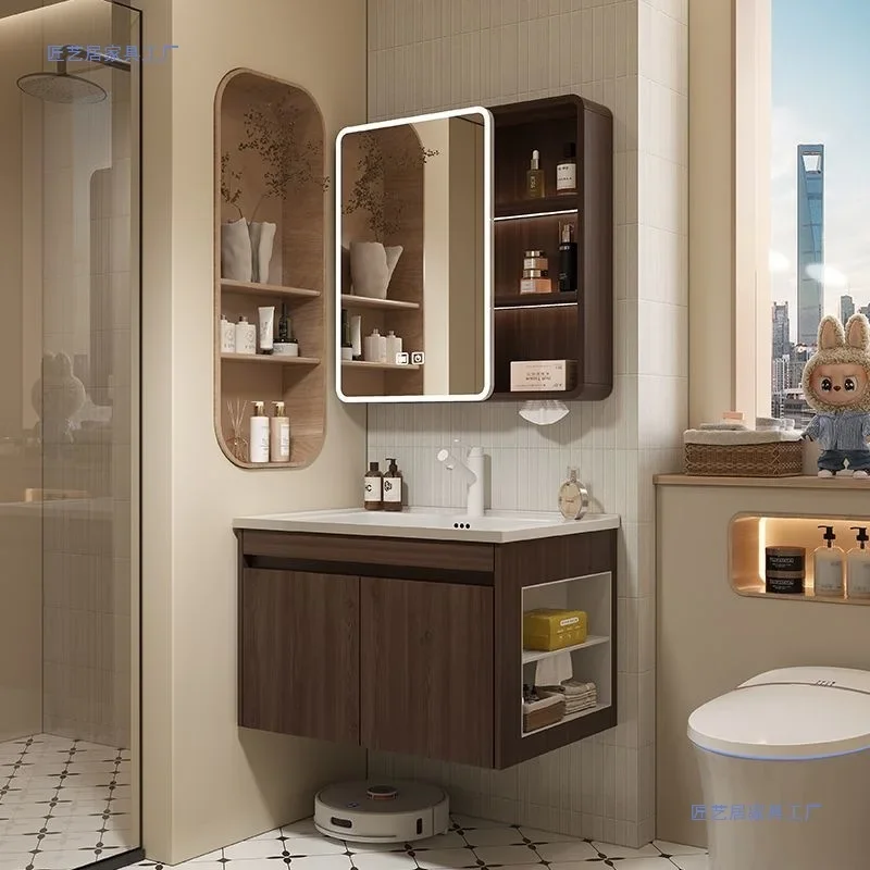 مجموعة حمام الغرور ذات العرض المباشر من المصنع مع مجموعة خزانة حمام مرآة بالوعة #2