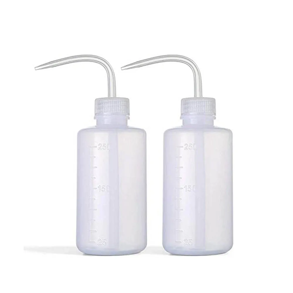 

Wash Bottle 2pcs 250ml/8oz Safety Bottles Watering Tools,Plastic Squeeze with Narrow Mouth Scale for Succulent Cleaning Washing