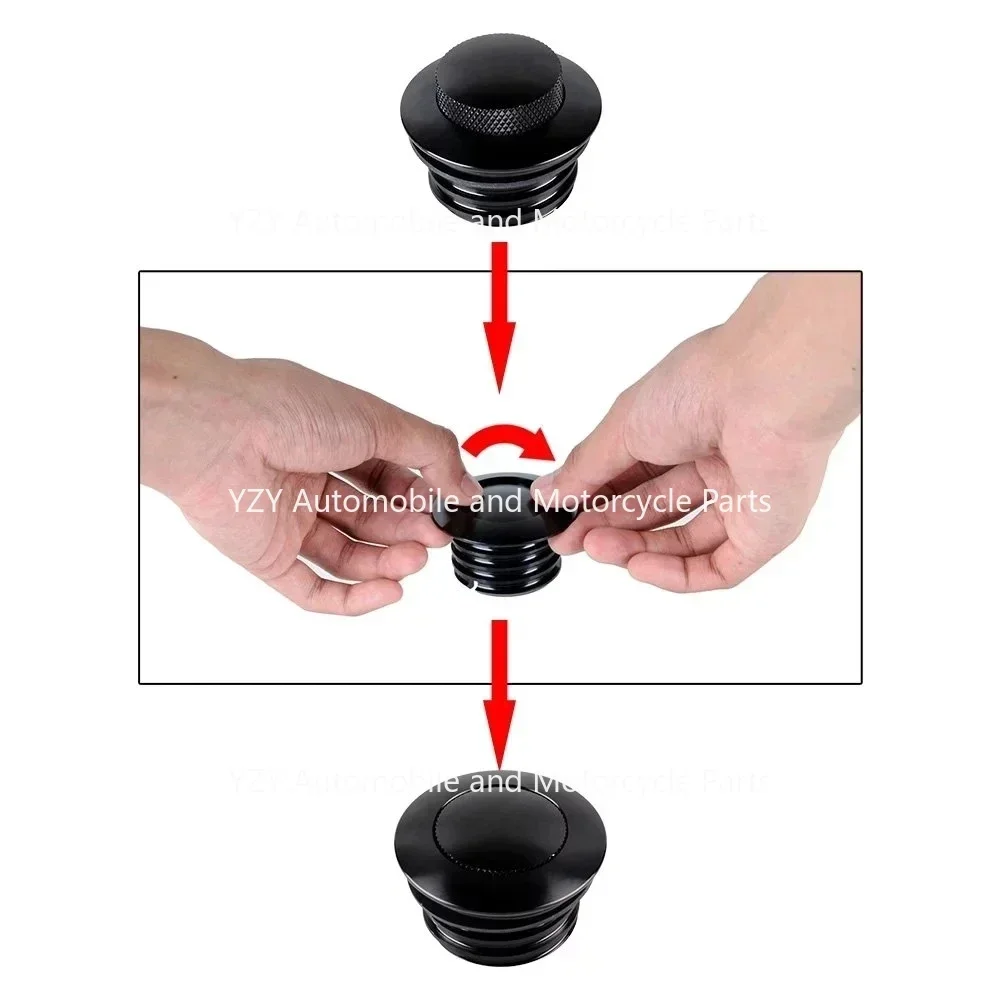 Screw-In Flush Pop Up Fuel Tank Gas Cap Fit Harley Sportster Dyna Softail Fatboy 1982-2018 Motorcycle Parts