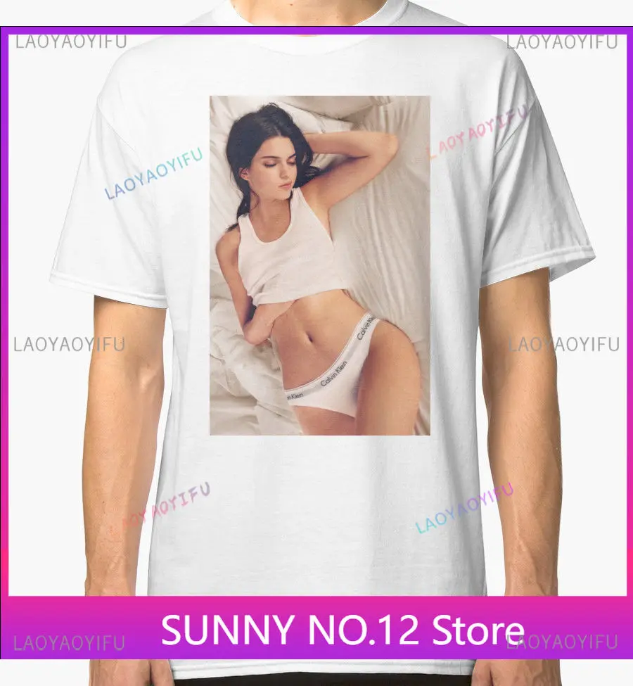 New Kendall Jenner Rest White Logo Men Women T-shirts Summer Short Sleeve Popular Streetwear Top Fashion Customizable Tee