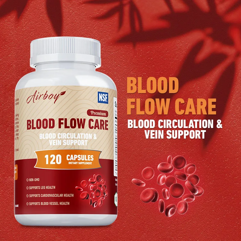 

Blood Flow Care Capsules - Supports Blood Flow and Vascular Function, Promoting Energy Production and Immune Health