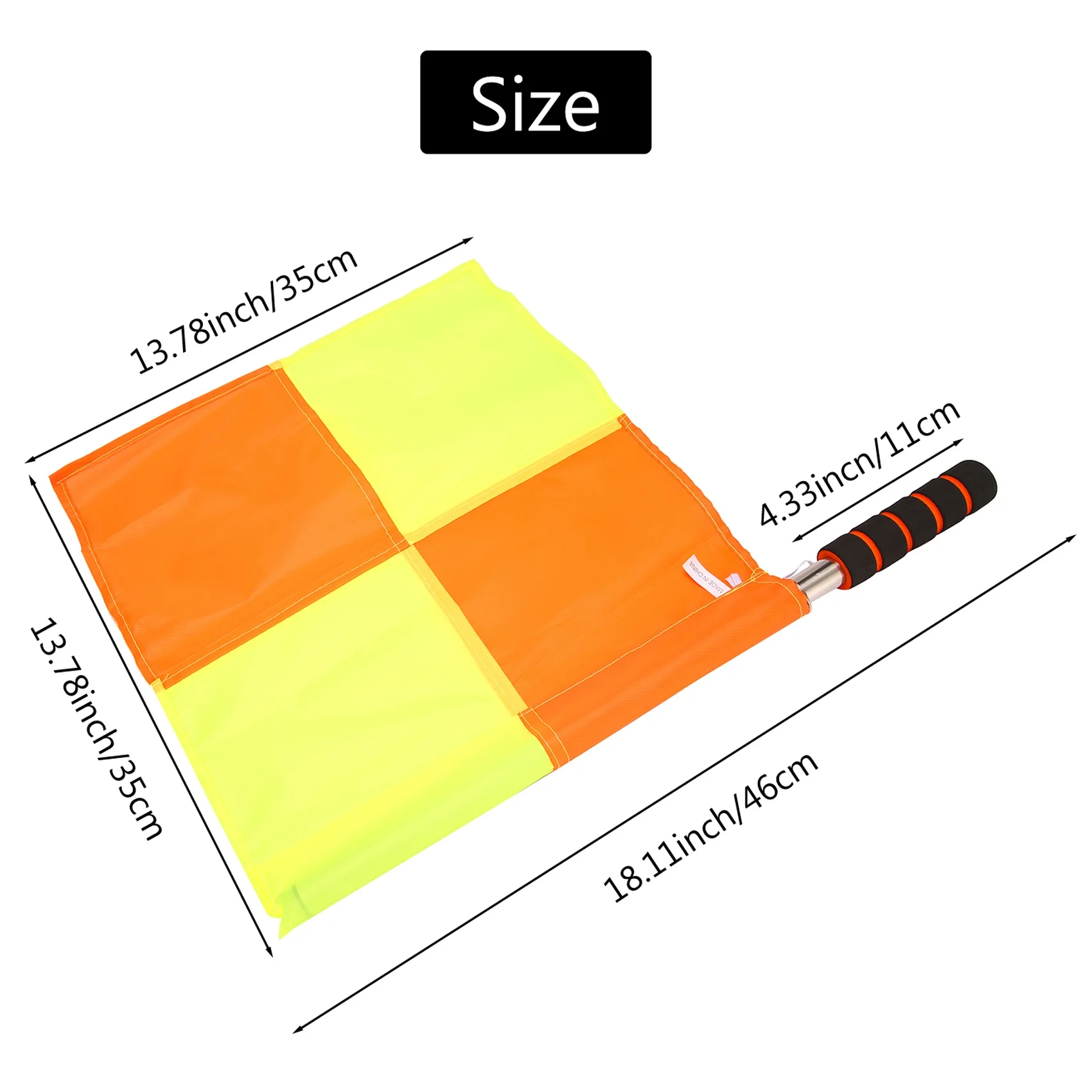 

Soccer Referee Flags With Carrying Bag Football Judge Linesman Sideline Fair Play Sports Match Flags Referee Equipment