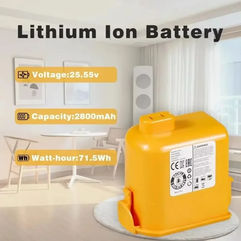 2026 Replacement Battery for LG Cord Zero A9,A9S,P9,A9K-CORE,A9MAX,A9T-Ultra,A9K-PRO,A9N,A9M,A9 Plus 25.55V 5000mAh