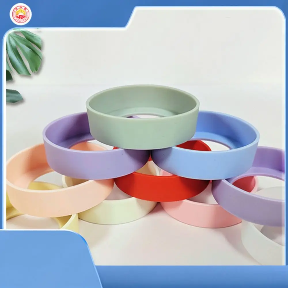 Soft Silicone Cup Bottom Guard Sleeve Anti Slip Base Protector For Glass Bottle Tumbler Scratch Resistant Mat