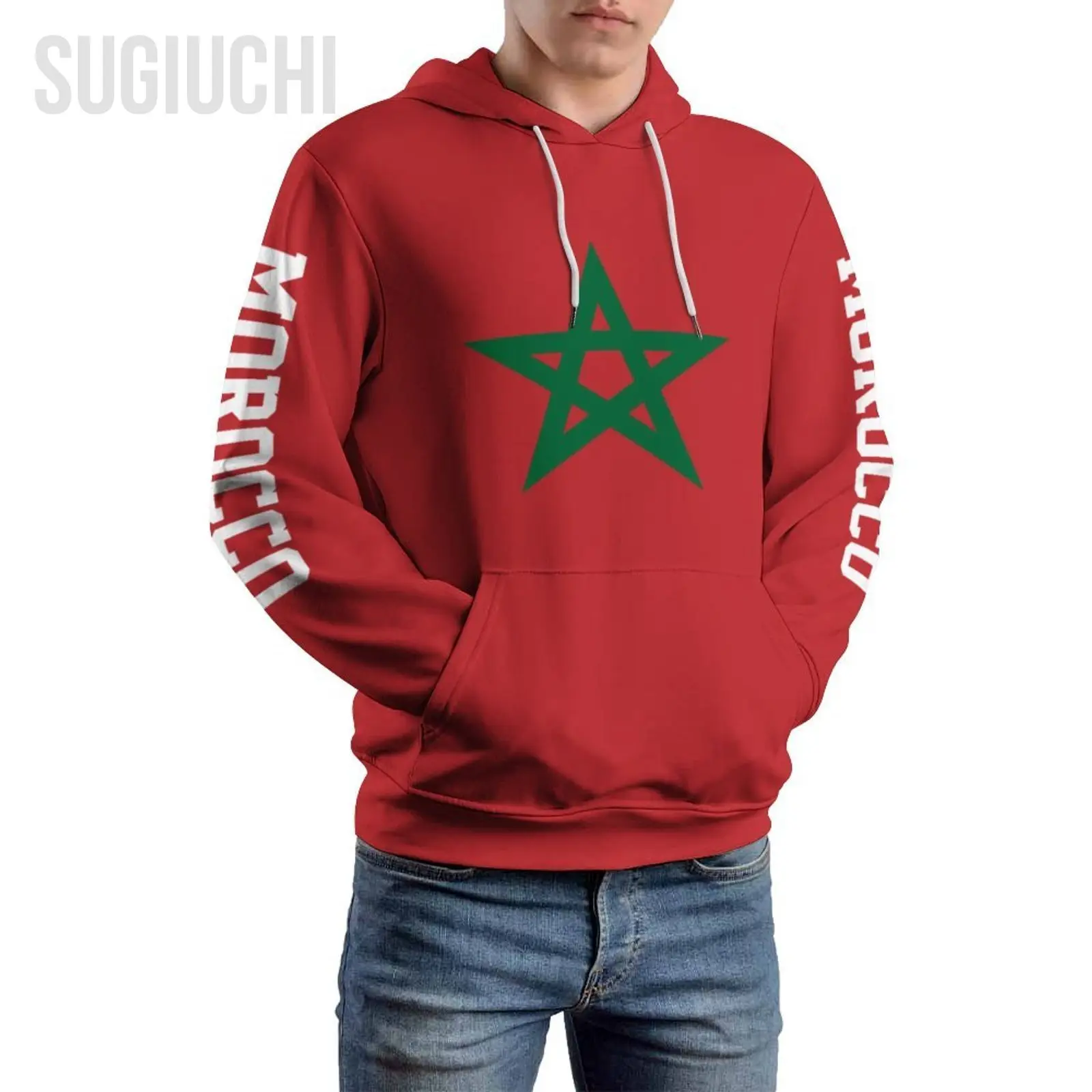 Unisex 3D Hoodie Morocco Flag Men Women Polyester Harajuku Sweatshirt Pullover Hoodies Casual Cool