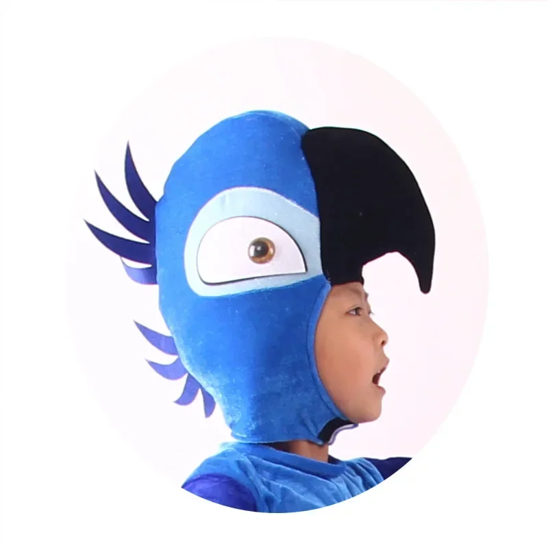 Kids Boy Girls Adult Cartoon Animal Parrot Costume Cosplay Performance Clothing Red Gold  Dance  Props