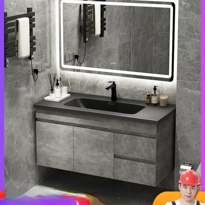 Hot salesBathroom Bathroom Cabinet Combination Set Bathroom Wash Basin Hand Washing Washstand Stone Plate Whole Washbin Modern