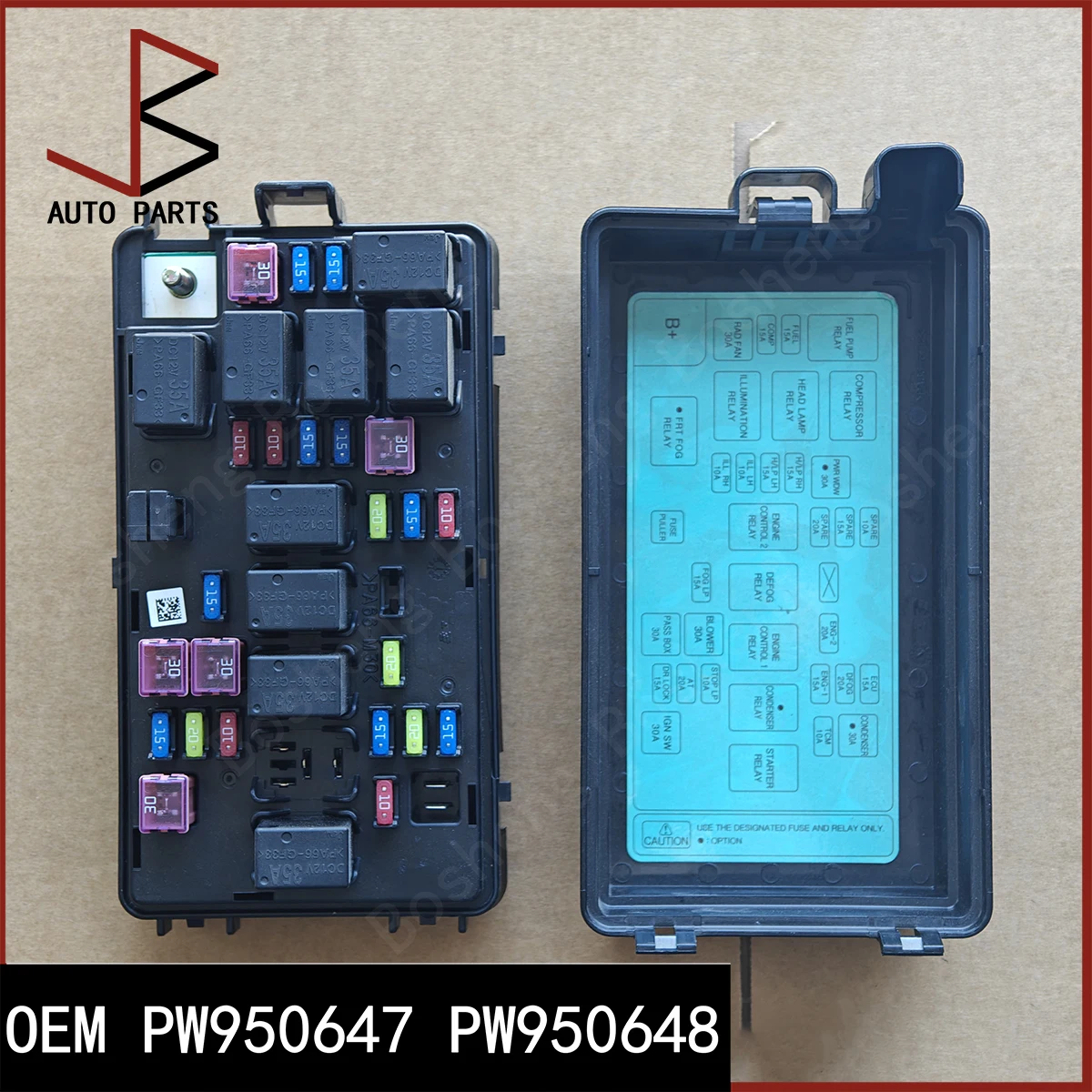 

Блок предохранителей в сборе PW950647 PW950648 для Chevrolet Aveo Proton Youngman Lotus