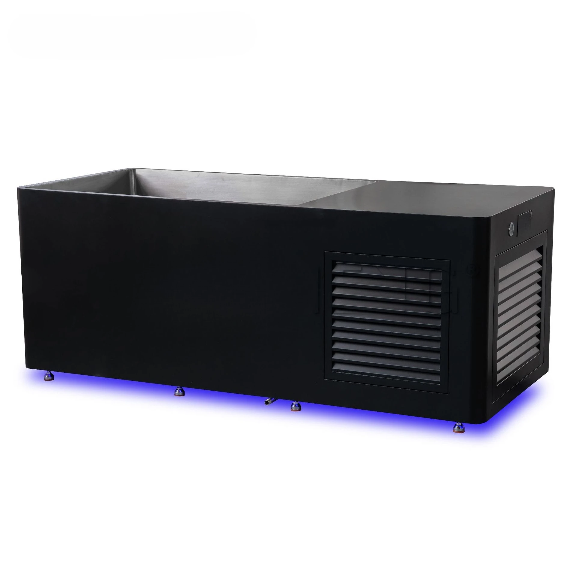 Cold water bathtub, ice bath foreign trade export, all stainless steel lacquered bathtub 1HP