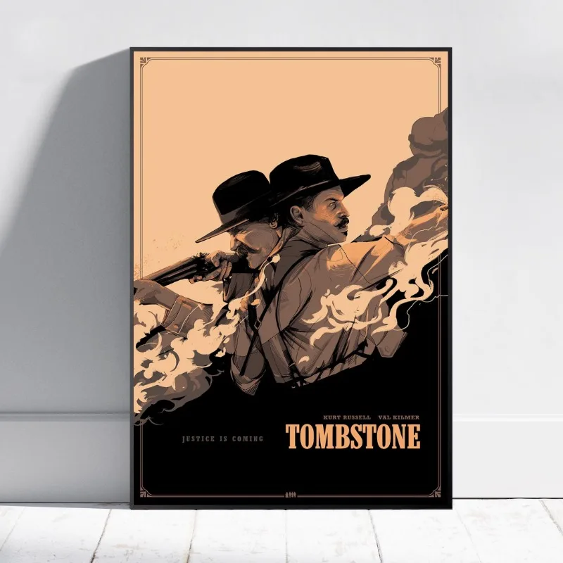 Tombstone Poster Western Cowboy Movie Poster Kurt Russell Canvas Painting Print Wall Art Picture for Living Room Home Decoration