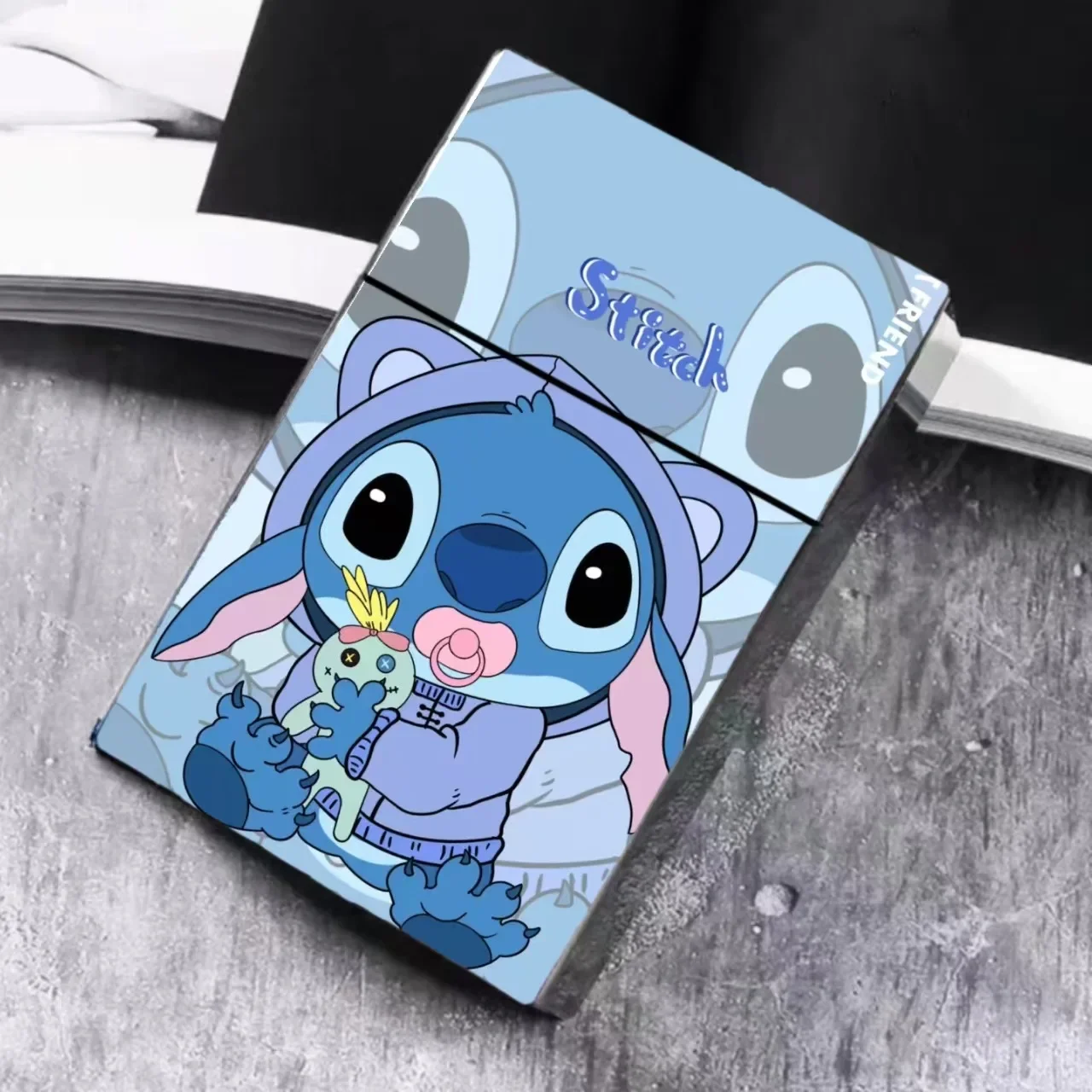 ليلو وستيتش علبة السجائر عمل شخصيات كرتونية لطيف بناتي القلب علبة السجائر لطيف الدخان الحلي الهدايا