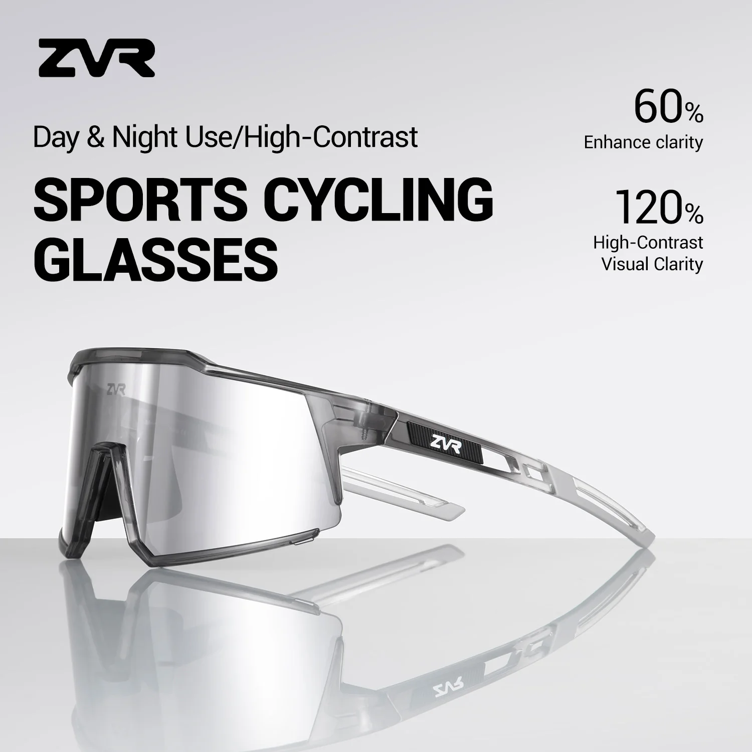 نظارات شمسية ZVR فوتوكروميك لركوب الدراجات، نظارات احترافية لركوب الدراجات على الطرق للرجال، نظارات رملية مقاومة للرياح، نظارات للدراجة