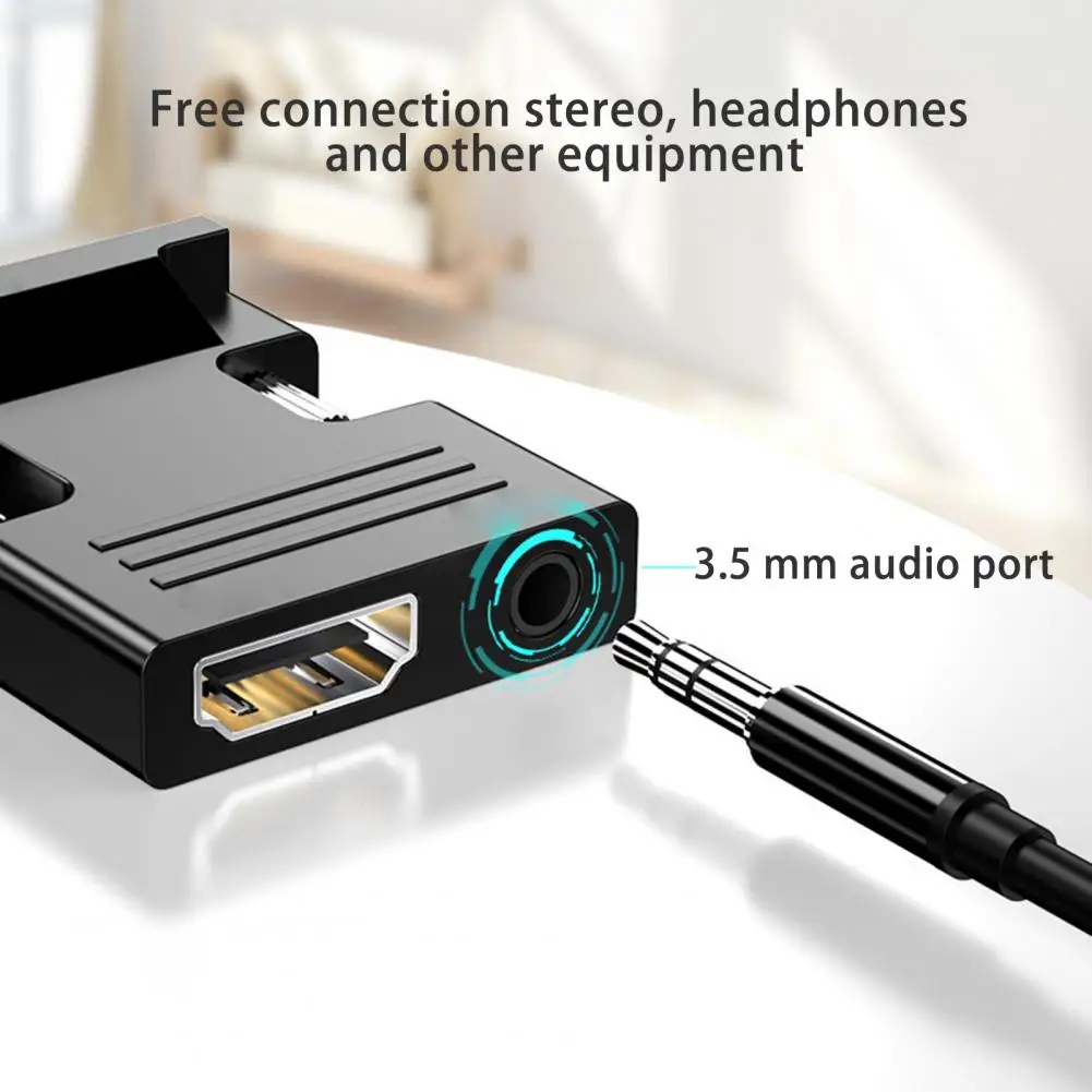 Konwerter VGA Projektor Dekoder komputerowy Telewizor Konwerter VGA Kompatybilny z HDMI Złącze dekodera komputerowego Adapter VGA TV