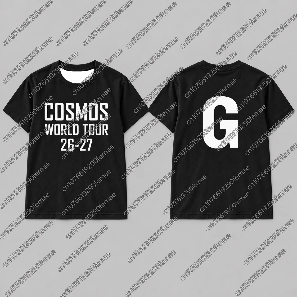 2026 20th COSMOS World Tour Merch T-Shirt Kids Casual Oversized Tee Kpop Festival Rave Concert Top Y2K Streetwear Sports Top