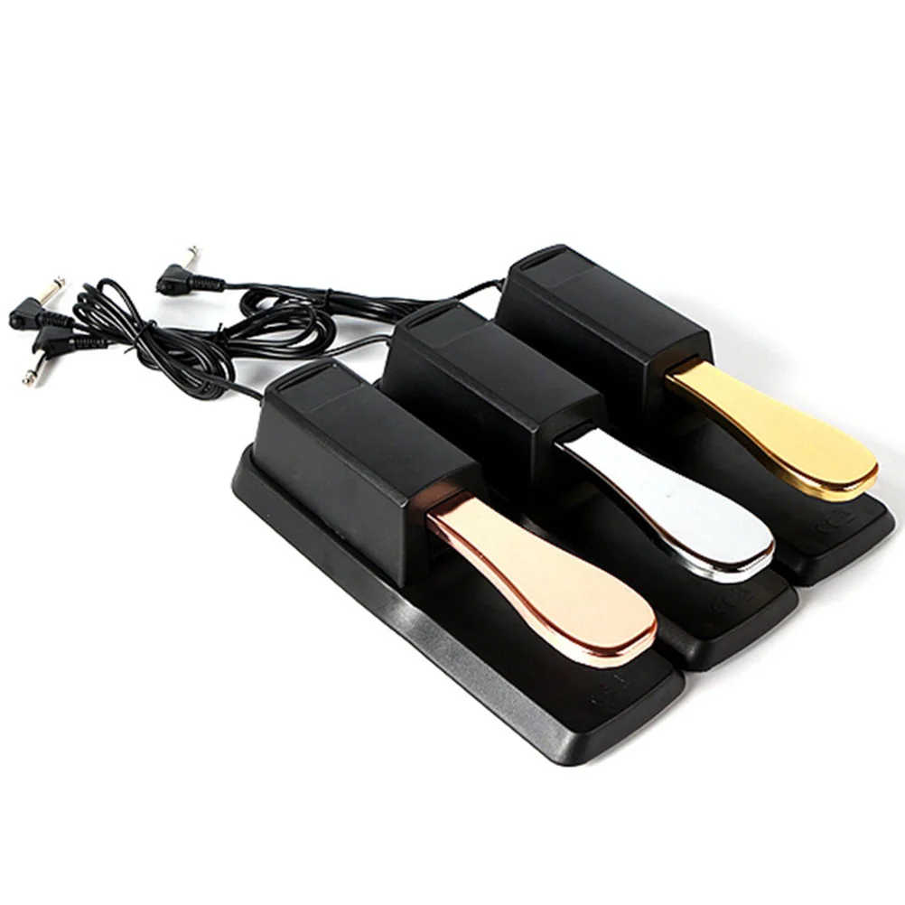 

Electronic Keyboard Sustain Pedal Durable Non-Fading Alloy Pedal Realistic Action Professional Accessory for Musicians Black