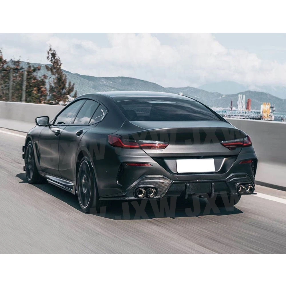 JXWANCF ألياف الكربون الجافة لسيارات BMW 8 Series 840i G14 G15 G16 2019 202 مانع صدمات خلفي للسيارة الناشر سبويلر #2
